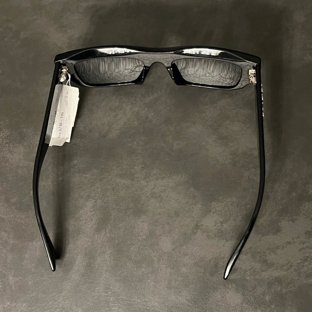 Gucci Men's GG1839SM Miami 52mm Rectangle Sunglasses Black Sunglasses NWT 490$